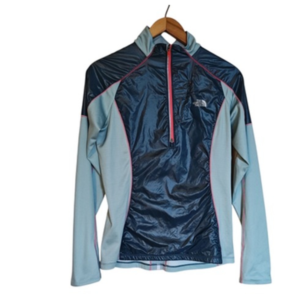 North Face Pullover Womens Small FlashDry Lightweight Running Reflective 1/4 Zip